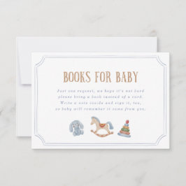 Invitación Watercolor Rocking Horse Books for Baby