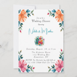 Invitación Watercolor Romance Wedding Shower
