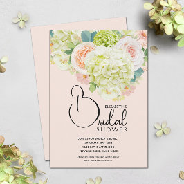 Invitación Watercolor Rubor Pink Floral Bridal Shower