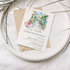 Invitación Watercolor Sayulita México Boda