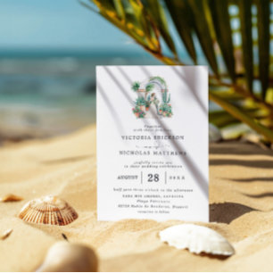 Invitación Watercolor Sayulita México Boda