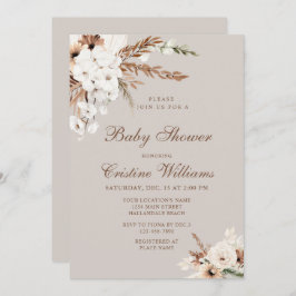 Invitación Watercolor Simple Elegante Boho Baby Shower
