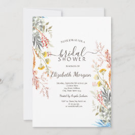 Invitación Watercolor Spring Wildflower Meadow Dried