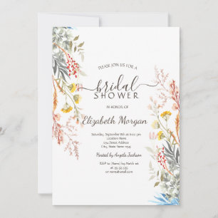 Invitación Watercolor Spring Wildflower Meadow Dried