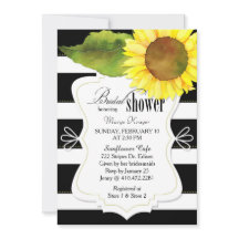Watercolor Sunflower & Stripes Bridal Shower