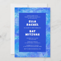 Watercolor Swirl Stars Blue Personalizado Bar Bat 