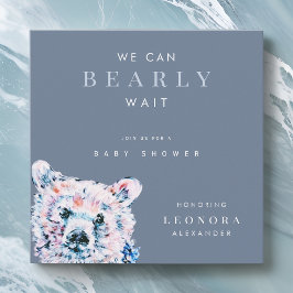Invitación Watercolor Teddy Bear Baby Shower