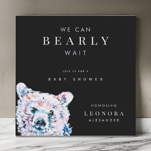 Invitación Watercolor Teddy Bear Baby Shower