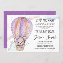 Invitación Watercolor Teddy Bear | Baby Shower virtual