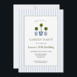 Invitación Watercolor Topiaries Garden Fiesta de Cumpleaños<br><div class="desc">Elegante y pintado a mano Topiaries 50 cumpleaños invitación, Perfecto para el verano cumpleaños, fiesta de cócteles o Personalizar de fiestas de jardín haciendo clic en las casillas "Editar esta plantilla de diseño" en el lado derecho del artículo, o haga clic en el botón azul "Personalizar" para organizar el texto,...</div>