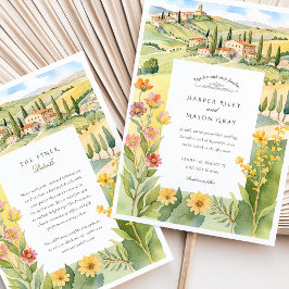Invitación Watercolor Toscana Boda rural
