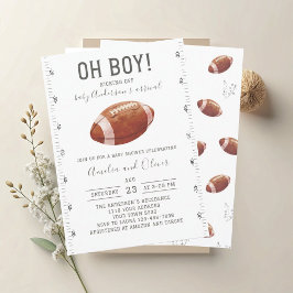 Invitación Watercolor touchdowns american baby showe
