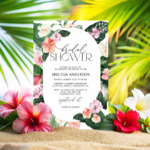 Watercolor Tropical Floral Bridal Shower