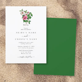 Invitación Watercolor Tropical Hibiscus Summer Boda