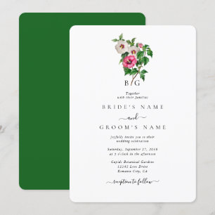Invitación Watercolor Tropical Hibiscus Summer Boda