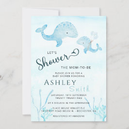 Invitación Watercolor Under the Sea Baby Shower