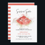 Invitación Watercolor Watermelon Summer Any Age 18th Birthday<br><div class="desc">// Puede ser personalizado para satisfacer sus necesidades. Diseñado por Gorjo Designs via Zazzle. // ¿Necesita ayuda para personalizar su diseño? ¿Tienes otras ideas? No dude en ponerse en contacto conmigo (Zoe) directamente a través del botón de contacto de abajo.</div>