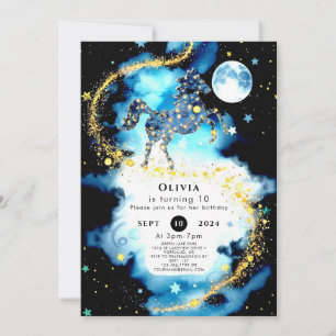 Invitación Watercolor Whimsy Horse Birday