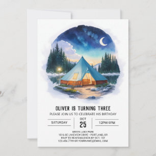 Invitación Watercolor Wilderness Nacimiento de Picnic