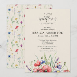 Invitación Watercolor Wildflower Baby Shower