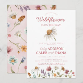 Invitación Watercolor Wildflower Baby Shower