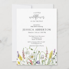 Invitación Watercolor Wildflower Baby Shower