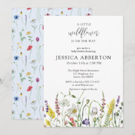 Invitación Watercolor Wildflower Baby Shower