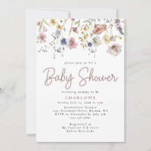 Watercolor Wildflower Garden Baby Shower