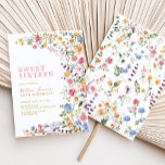 Invitación Watercolor Wildflower Meadow Sweet 16<br><div class="desc">This elegant design features cheerful watercolor wildflowers mixed with lush greenery foliage. Personalize the invite with your details and if you want to further re-arrange the style and placement of the text,  please press the "Click to customize further" button.</div>