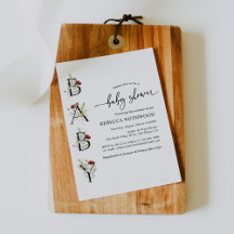Watercolor Wildflower Rustic Chic Baby Shower 