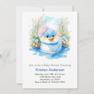 Invitación Watercolor Wildflowers DuckBoy Baby Shower