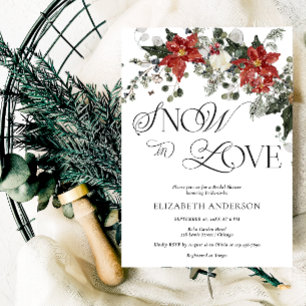 Invitación Watercolor Winter Floral Bridal Shower