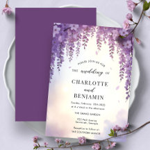 Watercolor Wisteria Floral Elegante Boda