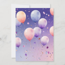 Invitación Watercolor wonderland cumpleaños
