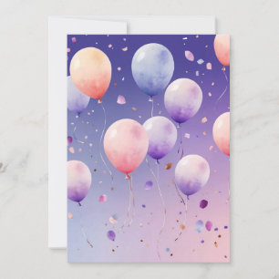 Invitación Watercolor wonderland cumpleaños