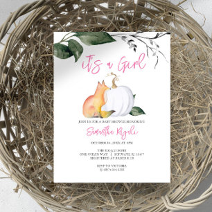 Invitación Watercolor Woodland Cae Baby Shower tema