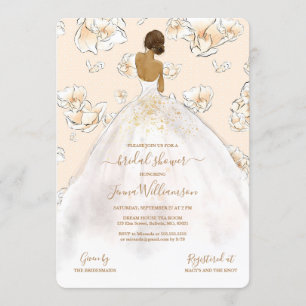 Invitación Watercolour African American Bridal Bridal Shower