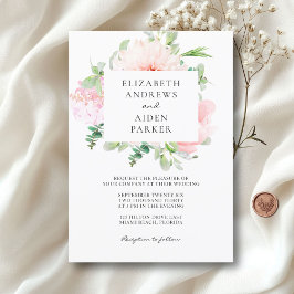 Invitación Watercolour Botanical Spring Wedding Collection