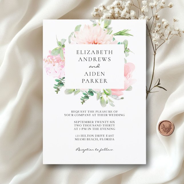 Invitación Watercolour Botanical Spring Wedding Collection (Watercolor Botanical Spring Wedding Collection Invitation. Print & Download available.)