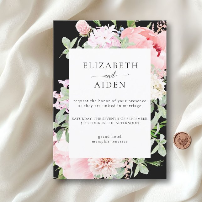 Invitación Watercolour Botanical Spring Wedding Collection (Watercolor Botanical Spring Wedding Collection Invitation)