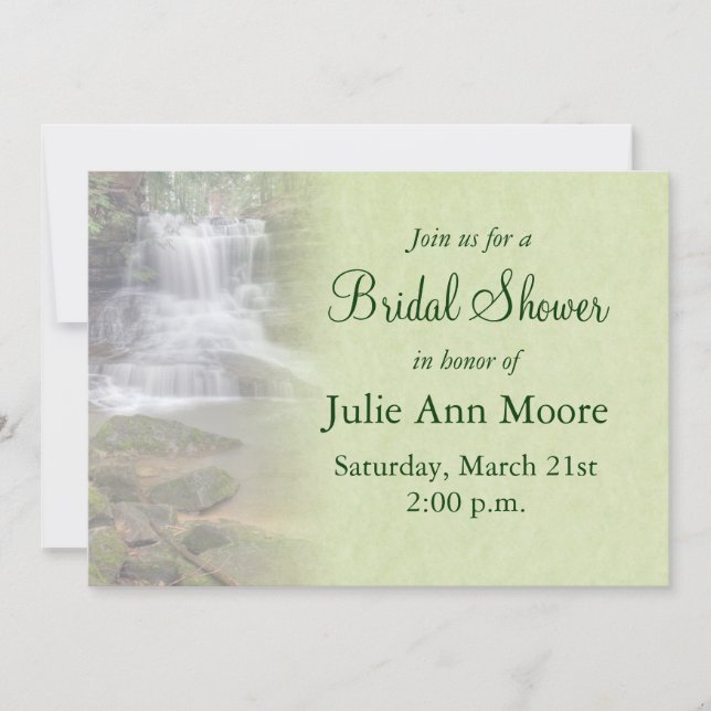Invitación Waterfall Bridal Shower (Anverso)