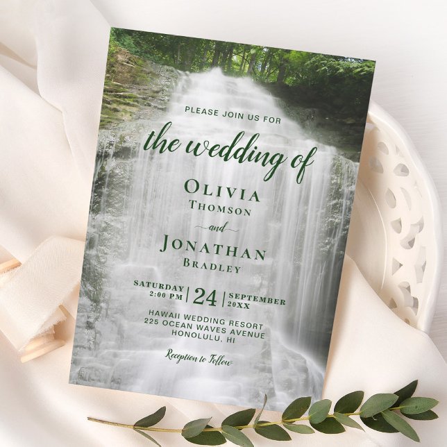 Invitación Waterfall Country Outdoor Wedding Invitation (Subido por el creador)