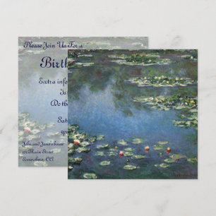 Invitación Waterlilies por Claude Monet, Flores de época