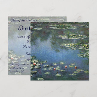Invitación Waterlilies por Claude Monet, Flores de época