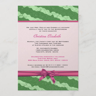 Invitación Watermelon Fancy Quinceanera