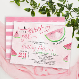 Invitación Watermelon Sweet Chica Baby Shower