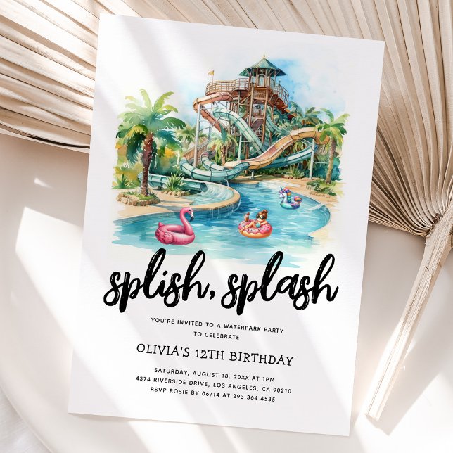Invitación Waterpark Kids Birthday Fiesta (Subido por el creador)