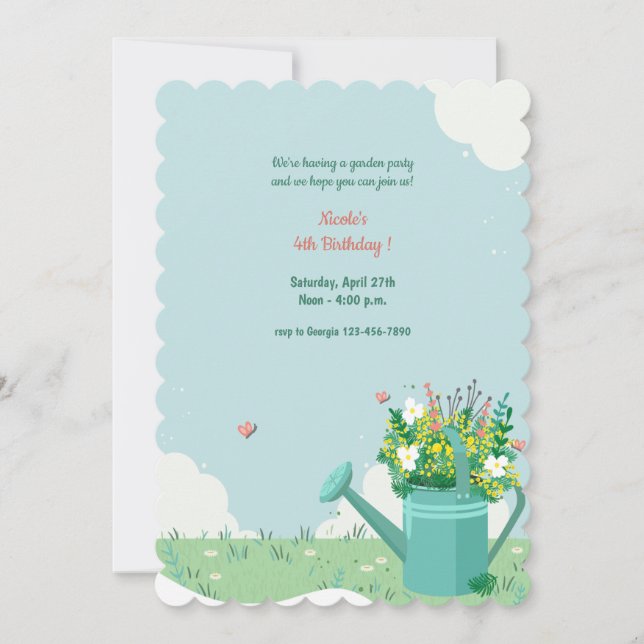 Invitación Waters Can Bouquet (Anverso)