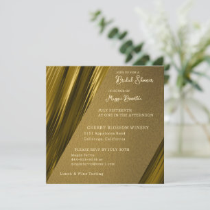 Invitación Wavey Gold Bridal Shower