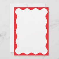 Wavy Red Border Navidades Blank Personalizado Text